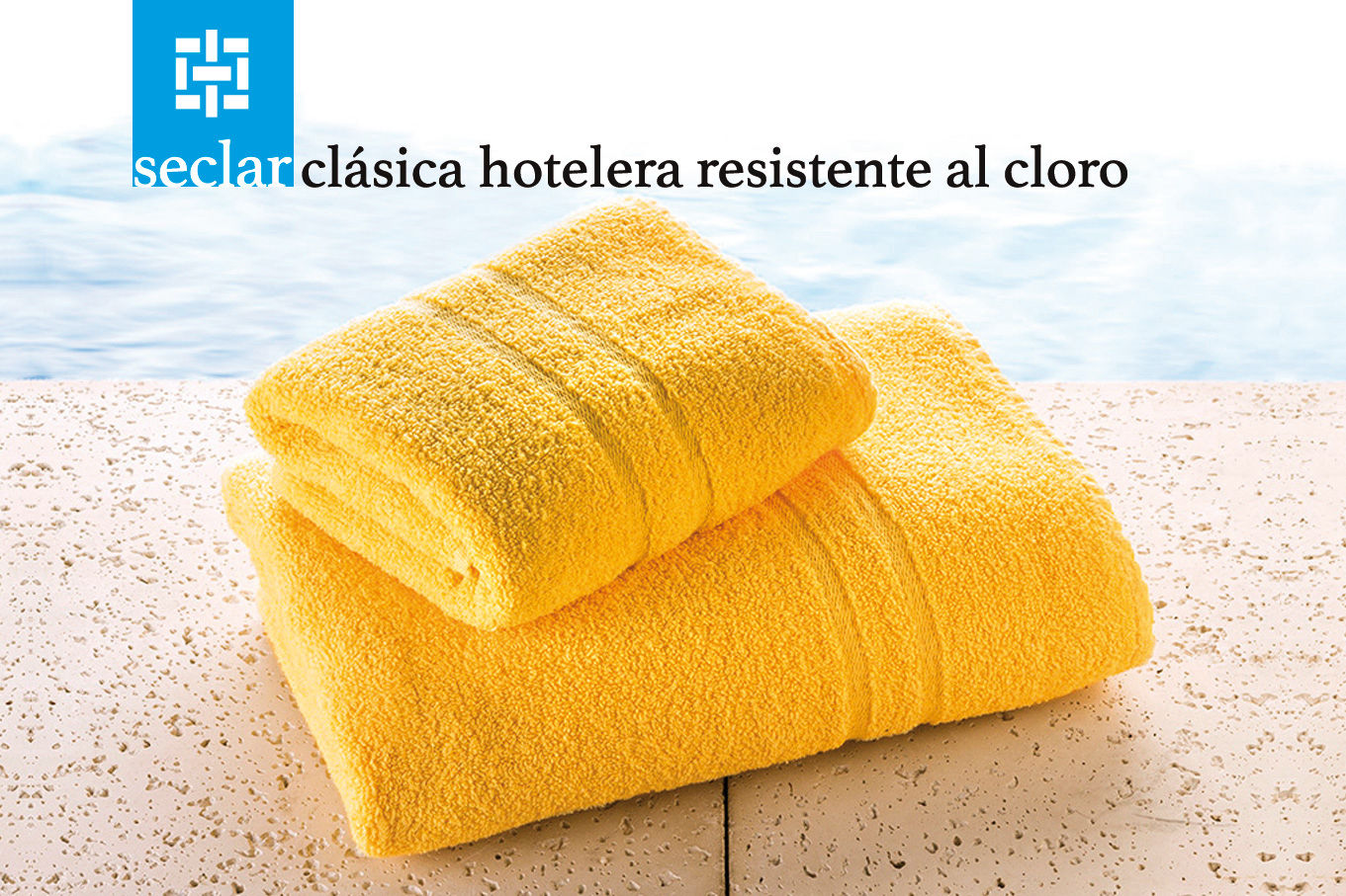 TOALLA Y TOALLÓN SECLAR CLÁSICA HOTELERA RESISTENTE AL CLORO