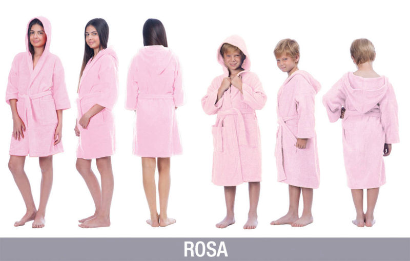 Bata Seclar Niños con capucha Rosa